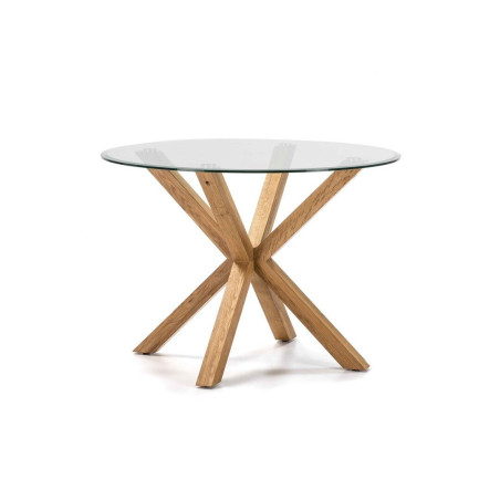 MESA COMEDOR REDONDA MODELO 152 CRISTAL 107X75
