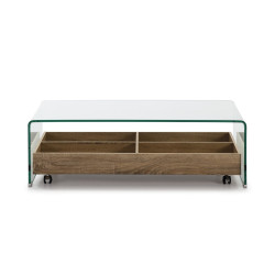 MESA CENTRO SIDNEY CT-227 CRISTAL COLOR ROBLE