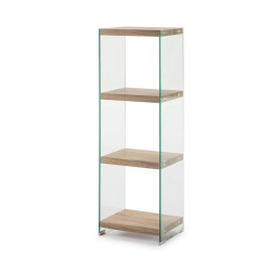 ESTANTERÍA SIDNEY SH-125 CRISTAL COLOR ROBLE