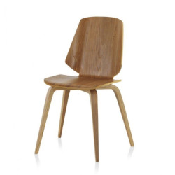 SILLA MADERA CONTRACHAPADO ROBLE MODELO FABIO