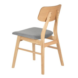 SILLA VIVI COLOR ROBLE GRIS CLARO