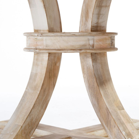 MESA COMEDOR REDONDA BLANCO DECAPÉ 150 X 150 X 76 CM