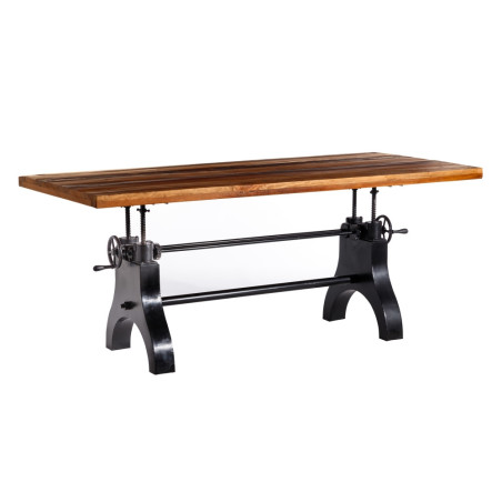 MESA COMEDOR NATURAL-NEGRO 220 X 100 X 75 CM