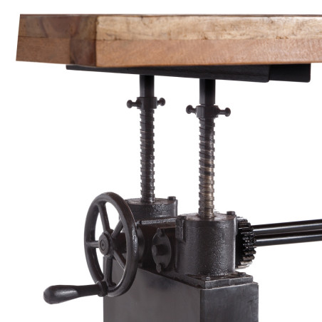 MESA COMEDOR NATURAL-NEGRO 220 X 100 X 75 CM