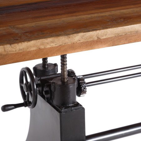 MESA COMEDOR NATURAL-NEGRO 220 X 100 X 75 CM