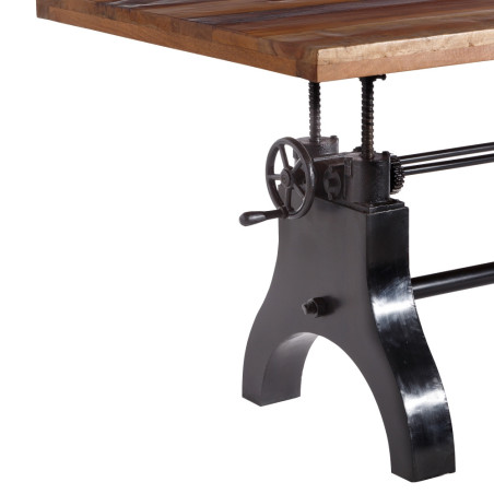 MESA COMEDOR NATURAL-NEGRO 220 X 100 X 75 CM