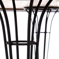 MESA COMEDOR NATURAL-NEGRO 120 X 120 X 75 CM