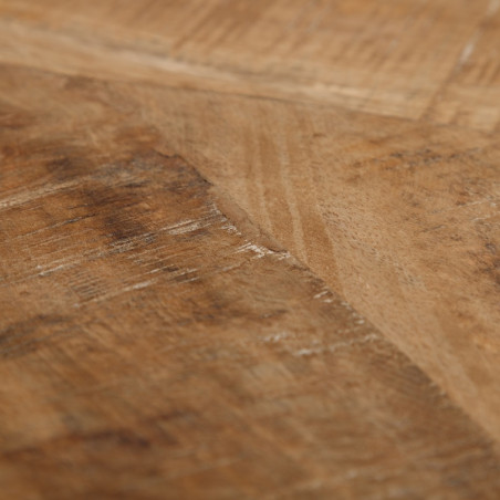 MESA COMEDOR NATURAL-NEGRO 120 X 120 X 75 CM