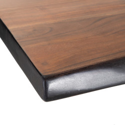 MESA COMEDOR MARRÓN-NEGRO 300 X 94 X 78 CM