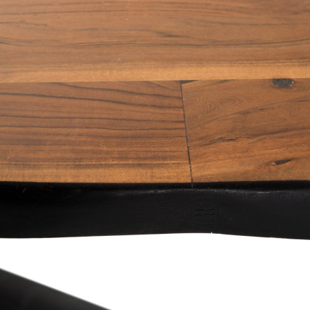MESA COMEDOR MARRÓN-NEGRO 300 X 94 X 78 CM