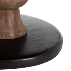 MESA COMEDOR NATURAL-NEGRO MODELO RUSIA 140 X 140 X 75 CM