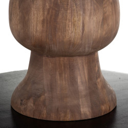 MESA COMEDOR NATURAL-NEGRO MODELO RUSIA 140 X 140 X 75 CM