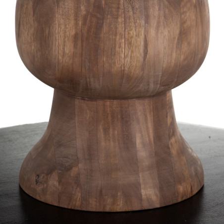 MESA COMEDOR NATURAL-NEGRO MODELO RUSIA 140 X 140 X 75 CM