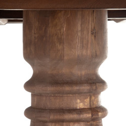 MESA COMEDOR NATURAL-NEGRO MODELO RUSIA 140 X 140 X 75 CM