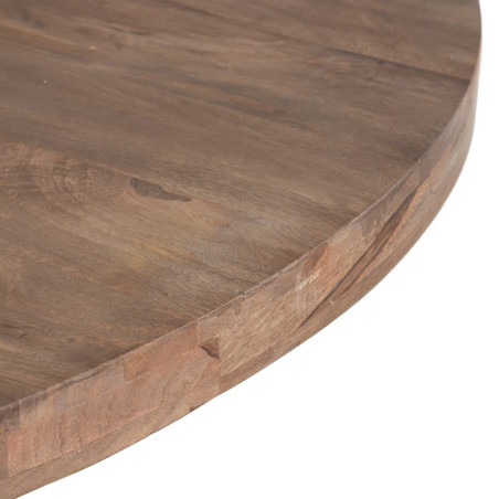 MESA COMEDOR NATURAL-NEGRO MODELO RUSIA 140 X 140 X 75 CM