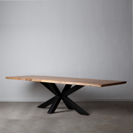 MESA COMEDOR NATURAL-NEGRO MODELO MARK 300 X 94 X 78 CM