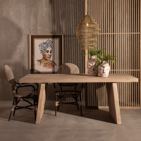 MESA COMEDOR NATURAL MADERA DE PINO MODELO RAMIS 200 X 100 X 77 CM