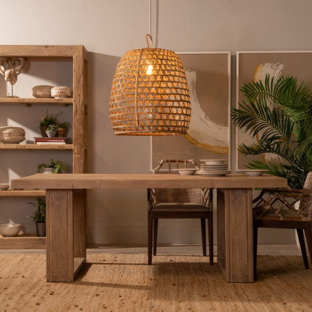MESA COMEDOR NATURAL MADERA DE PINO MODELO MALI 200 X 100 X 76 CM