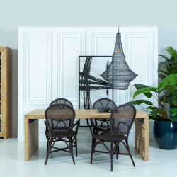 MESA COMEDOR NATURAL MADERA DE PINO MODELO VIR 200 X 100 X 76 CM