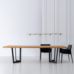 MESA COMEDOR NATURAL-NEGRO MODELO GABI 280 X 100 X 77 CM