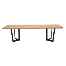 MESA COMEDOR NATURAL-NEGRO MODELO GABI 280 X 100 X 77 CM