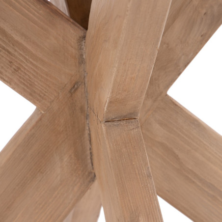 MESA COMEDOR NATURAL MADERA DE OLMO MODELO MENORCA 120 X 120 X 76 CM