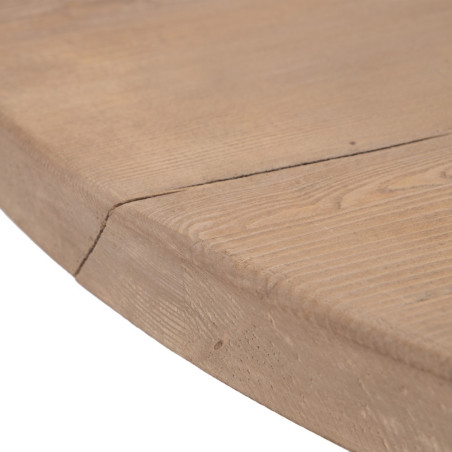 MESA COMEDOR NATURAL MADERA DE OLMO MODELO MENORCA 120 X 120 X 76 CM
