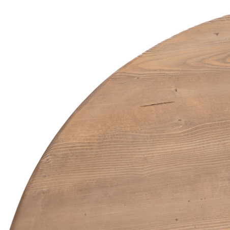 MESA COMEDOR NATURAL MADERA DE OLMO MODELO MENORCA 120 X 120 X 76 CM