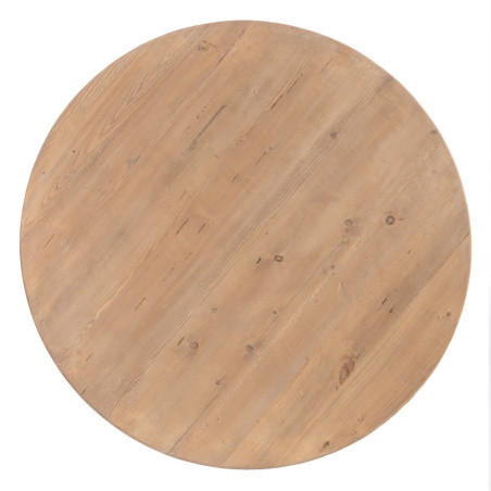 MESA COMEDOR NATURAL MADERA DE OLMO MODELO MENORCA 120 X 120 X 76 CM
