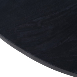 MESA COMEDOR NEGRO MADERA-HIERRO MODELO DERIM 110 X 110 X 78 CM