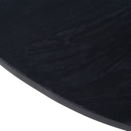 MESA COMEDOR NEGRO MADERA-HIERRO MODELO DERIM 110 X 110 X 78 CM
