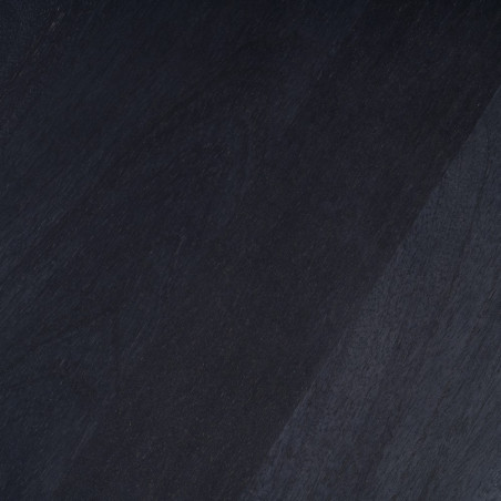 MESA COMEDOR NEGRO MADERA-HIERRO MODELO DERIM 110 X 110 X 78 CM