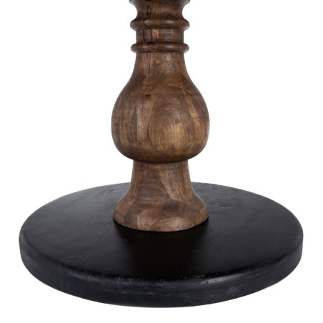 MESA COMEDOR NATURAL-NEGRO 120 X 120 X 76 CM