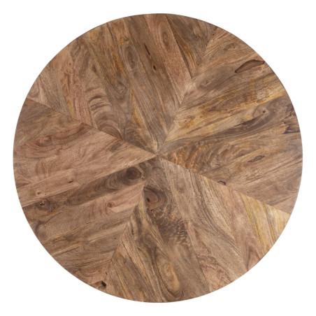 MESA COMEDOR NATURAL-NEGRO 120 X 120 X 76 CM