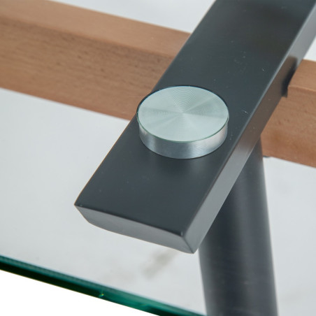 MESA COMEDOR SOFÍA METAL-CRISTAL 140X80