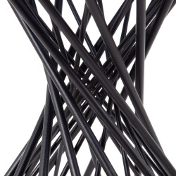 MESA COMEDOR ESPIGO CRISTAL - NEGRO 120Ø