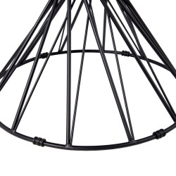 MESA COMEDOR ESPIGO CRISTAL - NEGRO 120Ø