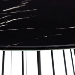 MESA COMEDOR MERI MARMOLADO NEGRO 120Ø