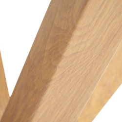 MESA COMEDOR JUNO NATURAL CRISTAL 90Ø