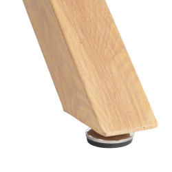 MESA COMEDOR JUNO NATURAL CRISTAL 90Ø