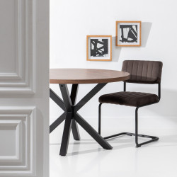 MESA COMEDOR HOLI DM NEGRO 120Ø
