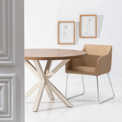 MESA COMEDOR HOLI DM BLANCO 120Ø