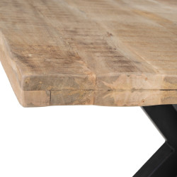 MESA COMEDOR LISA MADERA DE MANGO 130X130
