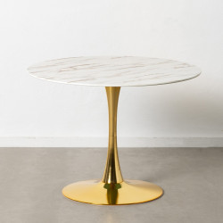MESA COMEDOR DINA MÁRMOL BLANCO 100Ø