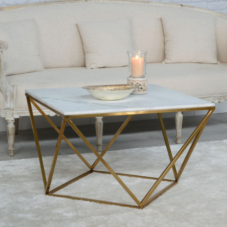 MESA CENTRO MÁRMOL 76 X 76 X 48 CM