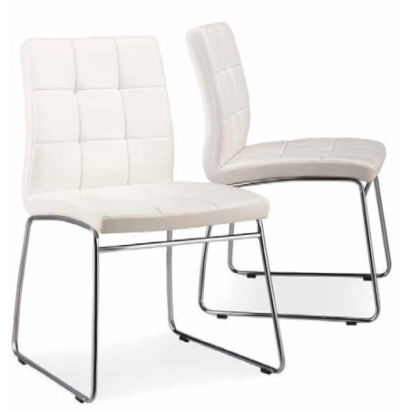 Silla Comedor Keli Polipiel Blanco