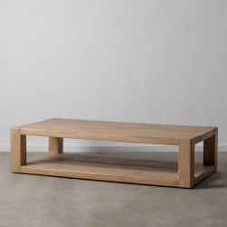 MESA CENTRO NATURAL MADERA DE OLMO MODELO LEO 184 X 94 X 44 CM