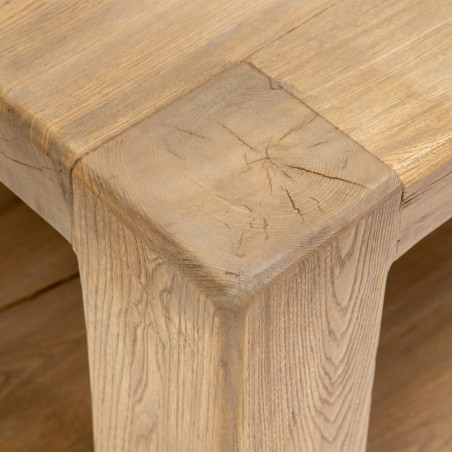 MESA CENTRO NATURAL MADERA DE OLMO MODELO LEO 184 X 94 X 44 CM