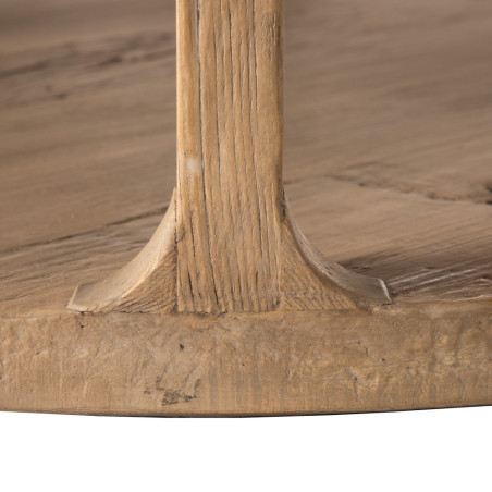 MESA CENTRO NATURAL MADERA DE OLMO MODELO LEO 105 X 105 X 40 CM