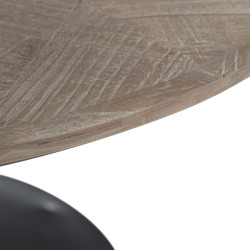 MESA CENTRO NEGRO MADERA-HIERRO MODELO LOLA 80 X 80 X 43,50 CM